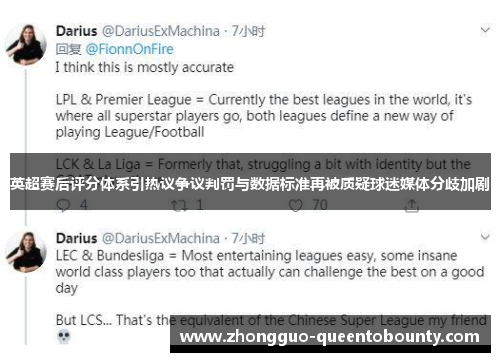 英超赛后评分体系引热议争议判罚与数据标准再被质疑球迷媒体分歧加剧 英超赛后评分体系引热议争议判罚与数据标准再被质疑球迷媒体分歧加剧