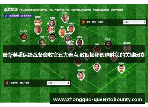 最新英超保级战冬窗收官五大看点 数据揭秘影响胜负的关键因素 最新英超保级战冬窗收官五大看点 数据揭秘影响胜负的关键因素